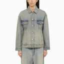 Balenciaga Light blue washed-effect denim jacket