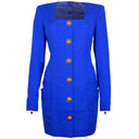 Blue Wool Dress Balmain