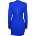 Blue Wool Dress Balmain