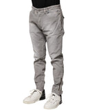 Light Gray Washed Skinny Fit Men Denim Jeans Balmain