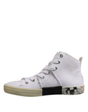 White Lace Up Mid Top Women Sneakers Shoes Maison Margiela