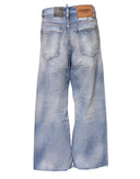 Blue Washed High Waist Wide Leg Jeans Dsquared²