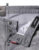 Gray Washed Mid Waist Tapered Jeans Dsquared²