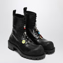 Balenciaga Black leather Hummer lace-up ankle boots