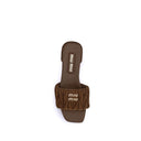 Matelassé nappa leather Sandals Miu Miu