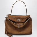 Sac en daim beige moyen Balenciaga Rodeo