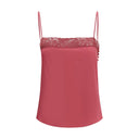crêpe de chine and lace Top
