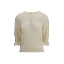 Sweater with lace collar Chloé