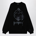 Balenciaga Black cotton blend jumper with print