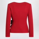 Chaqueta de lana roja Valentino con lazo