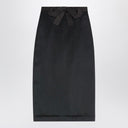 Valentino Midi skirt in black satin