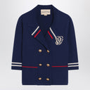 Valentino Blue double-breasted wool cardigan