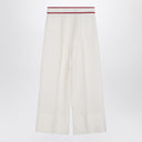 Valentino Ivory trousers with Gold V