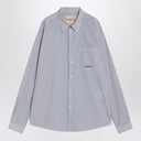 Valentino Light blue cotton shirt with logo