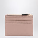 Valentino Garavani Rockstud zipped card holder in powder pink leather