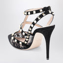 Valentino Garavani hohe schwarze Rockstud-Spitzen-Pumps