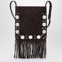 Valentino Garavani Nellcôte brown suede bag with fringes