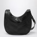 Bolso hobo mediano Valentino Garavani en napa negra con diseño de espiga