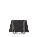 Black Fabric And Leather T-Shirt Balenciaga