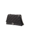 Black Fabric And Leather T-Shirt Balenciaga