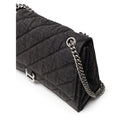 Black Fabric And Leather T-Shirt Balenciaga