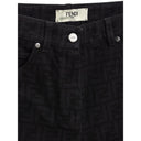 Black Cotton Jeans Denim Fendi
