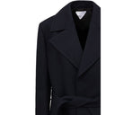Blue Cotton Trench Coat Bottega Veneta