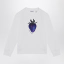 Burberry White cotton sweatshirt with logo print