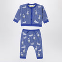 Burberry Blue wool and cashmere blend set