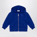 Burberry Electric blue cotton hooded sweatshirt with EKD logo
