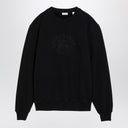 Burberry Black cotton crew-neck sweatshirt with logo