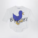 Burberry White sleepsuit with logo print