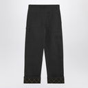 Burberry Black trousers with Check pattern lapels