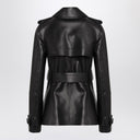 Burberry Short black leather jacket with studs