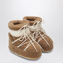 Ботинки Moon Boot Icon Low из ткани цвета верблюжьей шерсти teddy