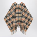 Burberry Check pattern wool and cashmere cape