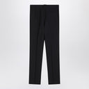Burberry Classic navy blue wool blend trousers