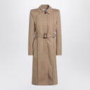 Alexander McQueen Beige trench coat with belt