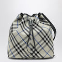 Burberry Medium bucket bag with Lichen-colour Check pattern