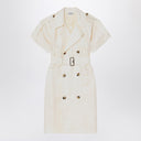 Burberry Ivory trench dress in viscose