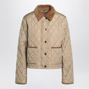 Burberry Cropped beige quilted nylon jacket