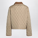 Burberry Cropped beige quilted nylon jacket