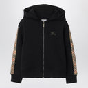 Burberry Black sweatshirt with Check motif detail