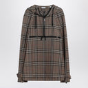 Burberry Half-zip jacket with Check pattern in silk blend