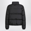 Burberry Black zip-up puffer jacket with Check detail