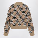 Burberry Check wool zip-up cardigan