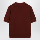 Burberry Bordeaux wool polo shirt