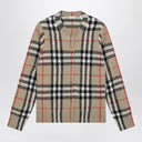 Burberry Beige Check cashmere and wool cardigan
