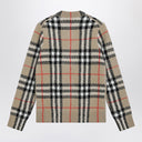 Burberry Beige Check cashmere and wool cardigan