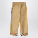 Burberry Beige trousers with Check turn-ups